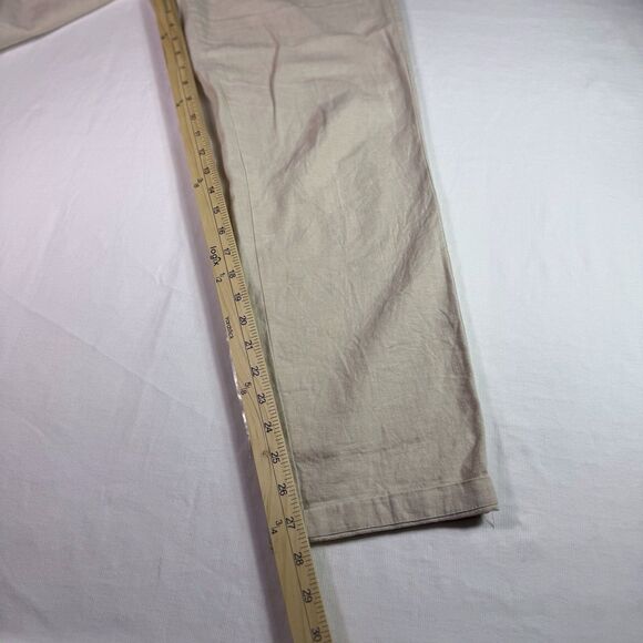 Old Navy Cream Linen Blend Pants Sz SP Pockets Boho Coastal Beach Indie comfy - Picture 8 of 8